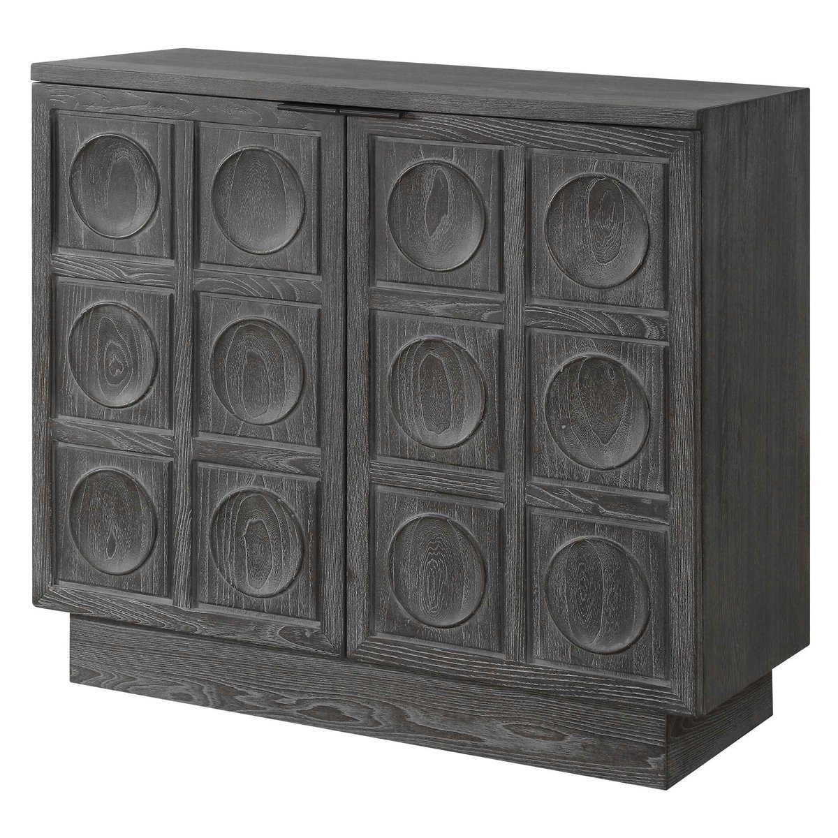 Shelby 2 Door Ebony Stained Cabinet, Cabinets & Chest by Uttermost, 39.4" width x 34" height x 16" depth View 5