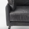 Cochrane  Black Leather Wrapped Chair, Accent Chair by Mercana, 34.5" length x 33" width x 32.5" height thumbnail 9