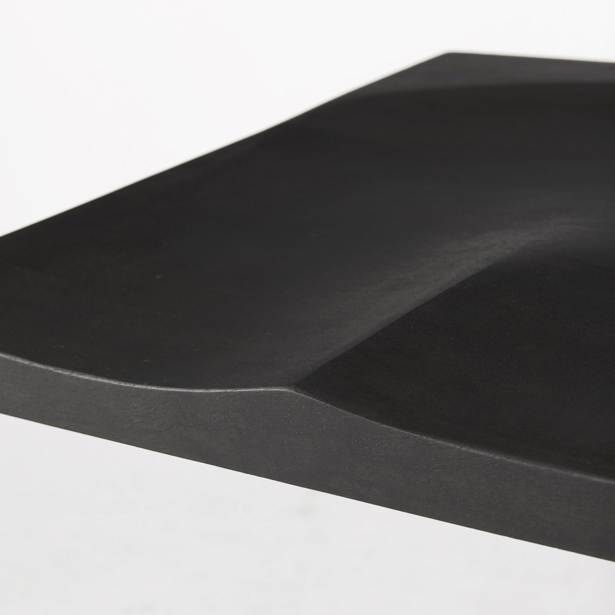 Kiran 17L x 17W x 26H Black Wood with Black Metal Base C-Shape Counter Stool, Counter & Bar Stool by Mercana, 17" length x 17" width x 26" height View 11