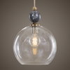 Mendota 1 Light Glass Pendant, by Uttermost, 13.75" width x 19" height x 13.75" diameter x 13.75" depth thumbnail 2