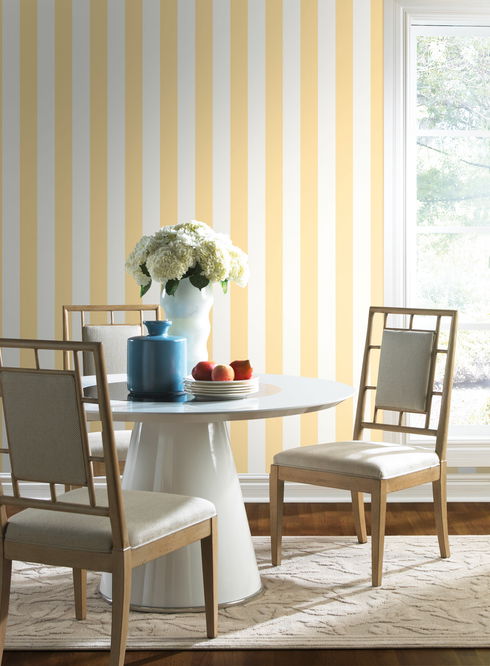 3-in Stripe Yellow Wallpaper