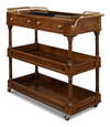 Capital Serving Cart  Fruitwood Finish, by Sarreid, 1'7" length x 4'4" width x 3'3" height thumbnail 8