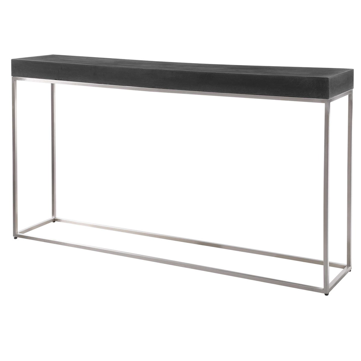 Jase Black Concrete Console Table, by Uttermost, 54" width x 31.25" height x 11" depth View 4
