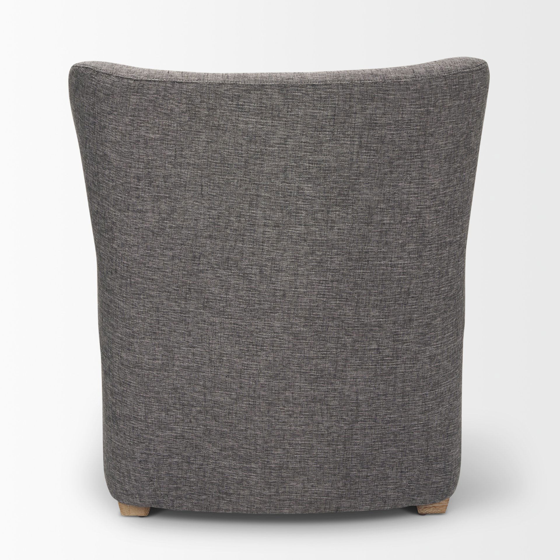 Dunstan Accent Chair Upholstered Gray Twill Fabric and Medium Brown Wood Feet large image 