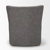 Dunstan Accent Chair Upholstered Gray Twill Fabric and Medium Brown Wood Feet thumbnail 4