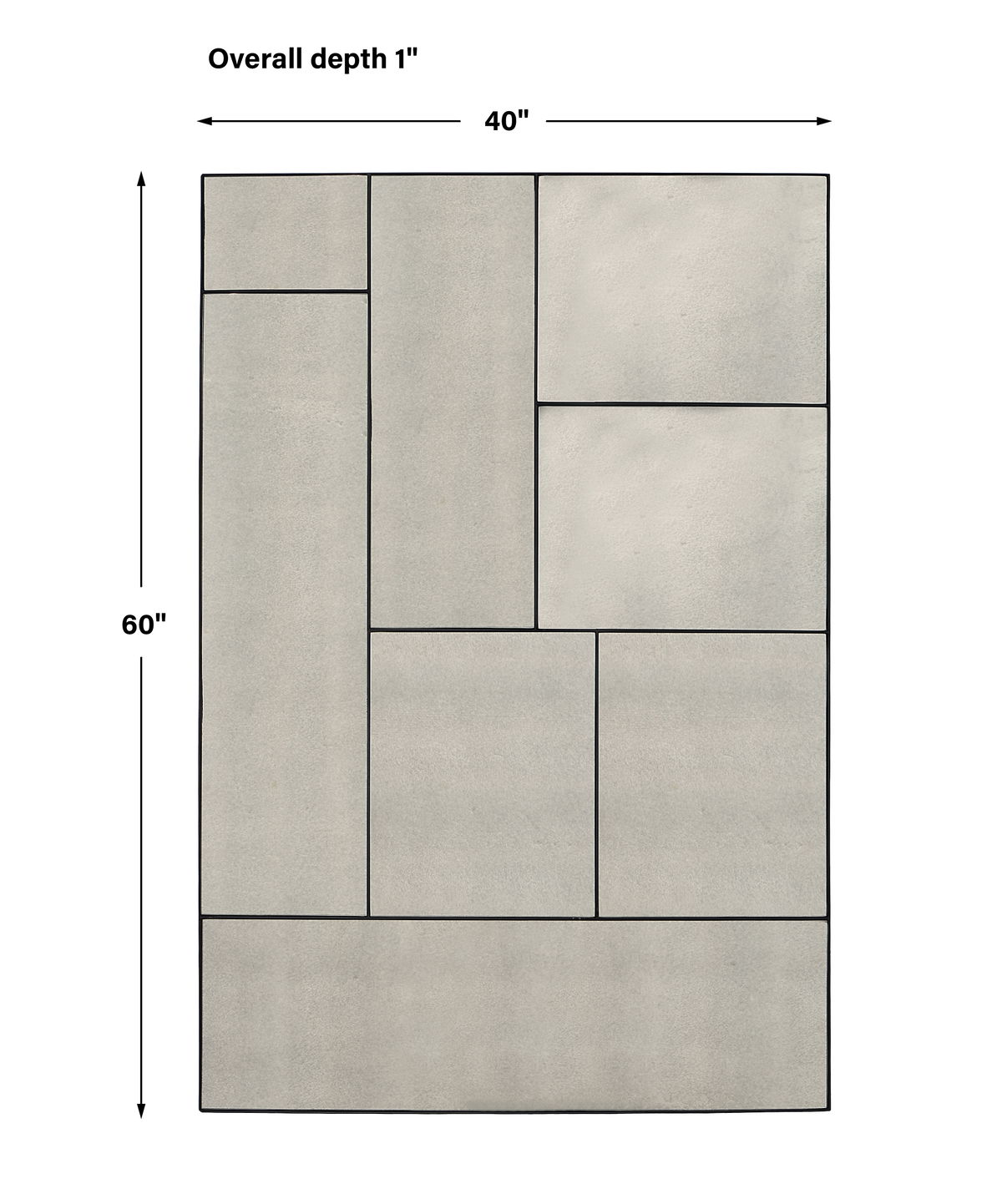 Puzzle Piece Oversized Mirror, by Uttermost, 40" width x 60" height x 1" depth View 3