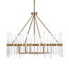 Crystal Stick 8 Light Brass Chandelier, Pendant by Uttermost, 38.75" width x 31.25" height x 38.75" diameter x 38.75" depth thumbnail 5