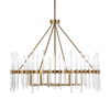 Crystal Stick 8 Light Brass Chandelier thumbnail 4