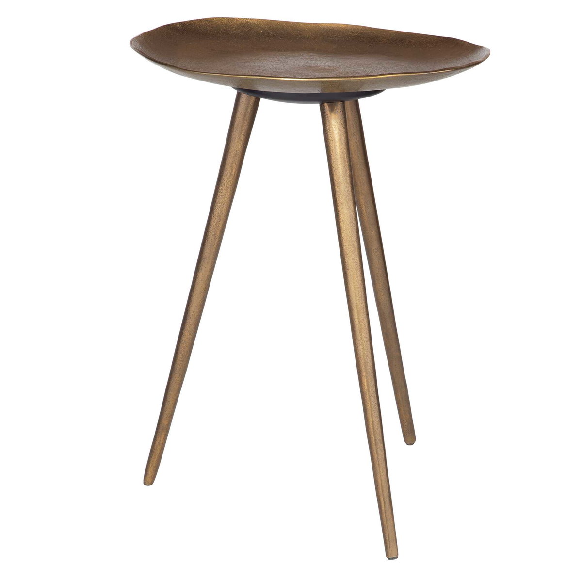 Lily Pad Antique Brass Accent Table, Side & End Table by Uttermost, 16" width x 21" height x 16" depth View 4