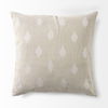 Enya 18L x 18W Beige and Cream Fabric Patterned Decorative Pillow Cover, by Mercana, 18" length x 18" width x 0.2" height thumbnail 7