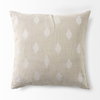 Enya 18x18 Beige and Cream Fabric Patterned Pillow Cover, Decorative Pillow by Mercana, 18" length x 18" width x 0.2" height thumbnail 7
