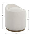 Swirl Swivel Sheepskin Ottoman thumbnail 2