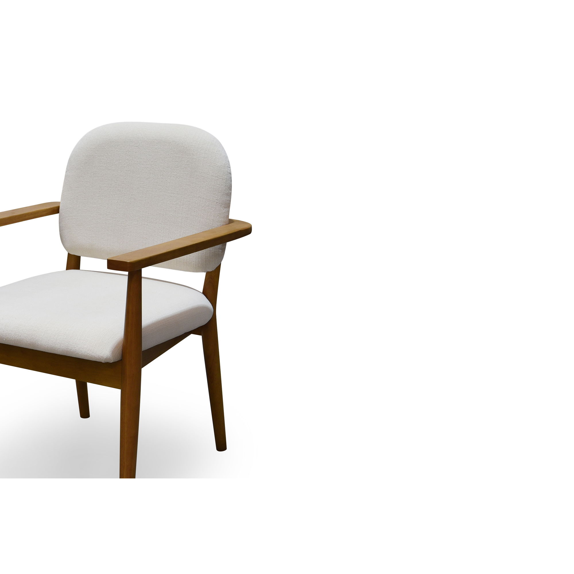 Norrie Dining Chair Cream, by Moe's Home, 24.41" width x 33.46" height x 24.41" depth View 6