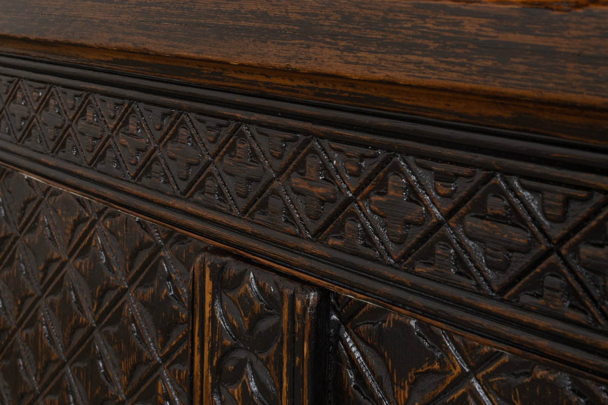 Nader Persian Burnt Brown Sideboard, by Sarreid, 1'7" length x 8'2" width x 2'11" height View 9