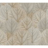 Leaf Concerto Taupe Wallpaper, by York Wall, 27' length x 2'3" width x 0.02" depth thumbnail