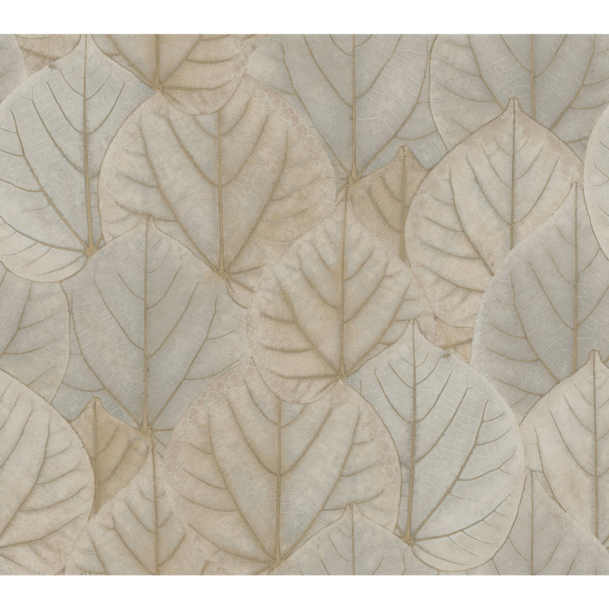 Leaf Concerto Taupe Wallpaper, by York Wall, 27' length x 2'3" width x 0.02" depth