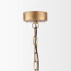 Rhone Gold Metal and Wood Beaded Chandelier, by Mercana, 26.38" length x 26.38" width x 88.58" height thumbnail 4