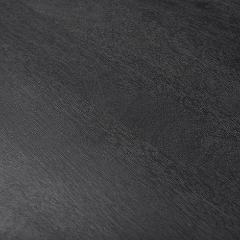 Forsey 28.0L x 45.3W x 18.0H Black Solid Wood Round Coffee Table