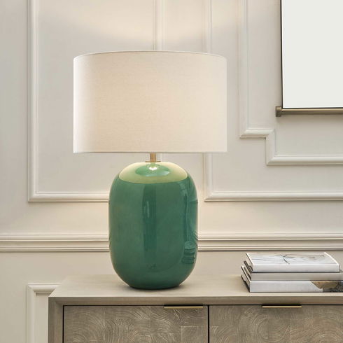 Hollis Teal Table Lamp