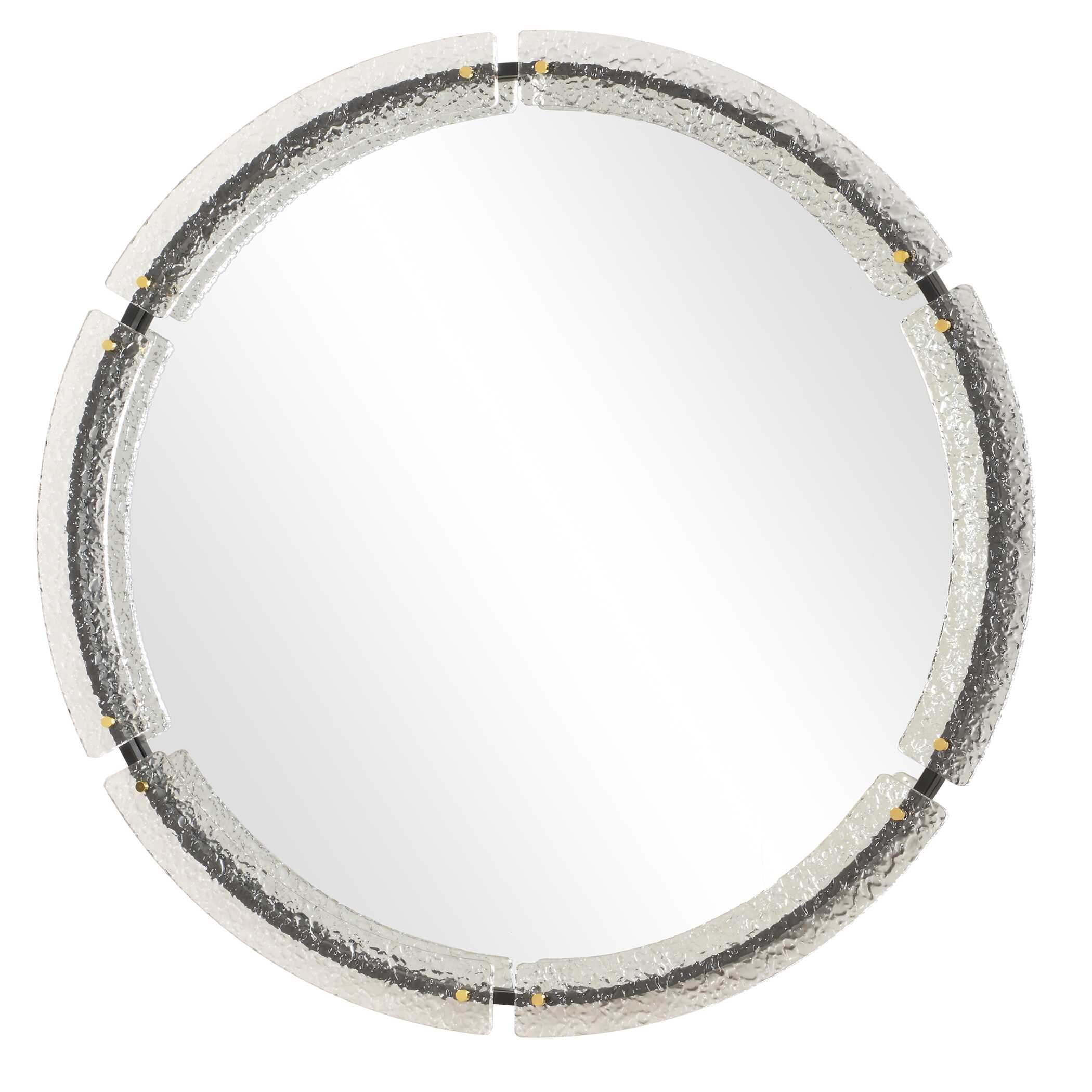 Crystalline Round Mirror, by Uttermost, 37.75" width x 37.75" height x 1.62" depth View 5