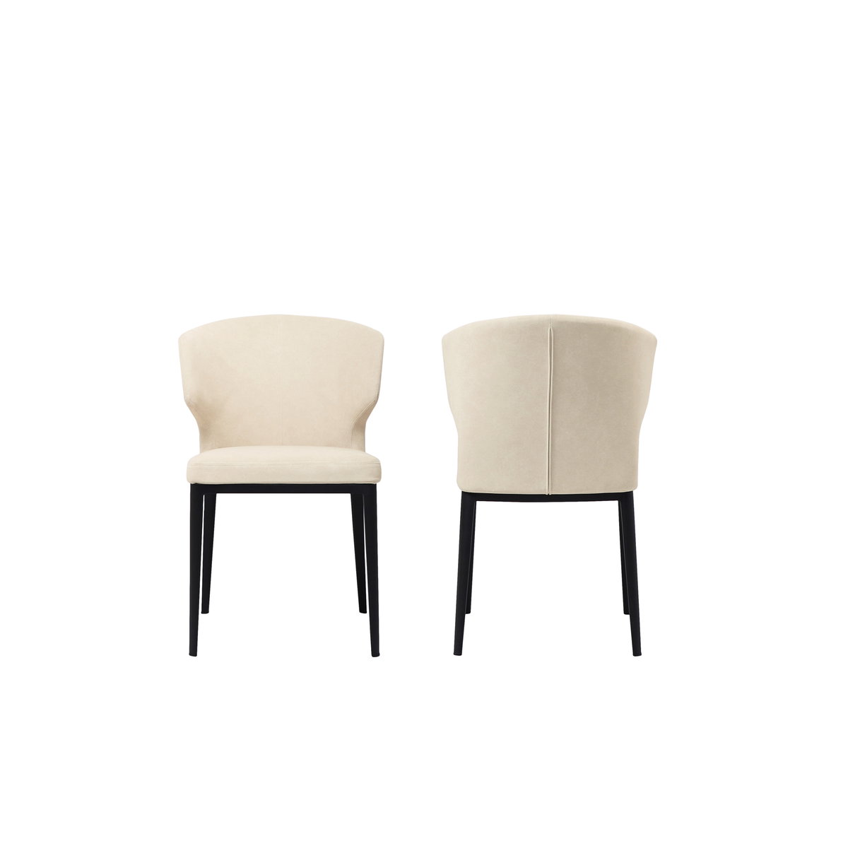 Delaney Dining Chair Warm Beige-set Of Two, by Moe's Home, 20.1" width x 30.7" height x 21.7" depth View 5