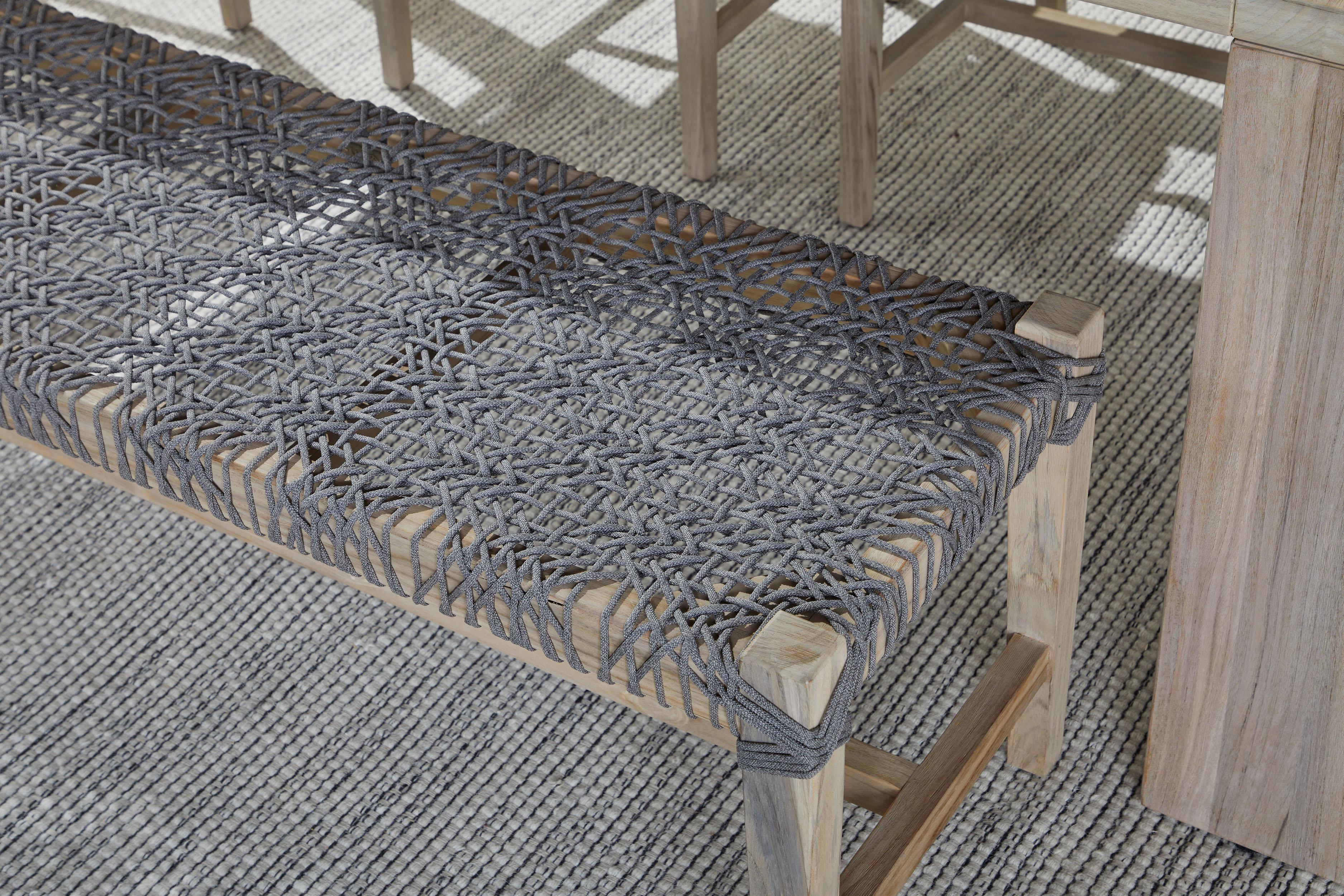 Costa Outdoor Bench, Ottoman by Essentials for Living, 52" width x 18.5" height x 17.5" depth View 7