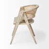 Tabitha Cane Back Dining Arm Chair | Polyester with Blonde Wooden, Dining Chair by Mercana, 23" length x 23" width x 30" height thumbnail 5