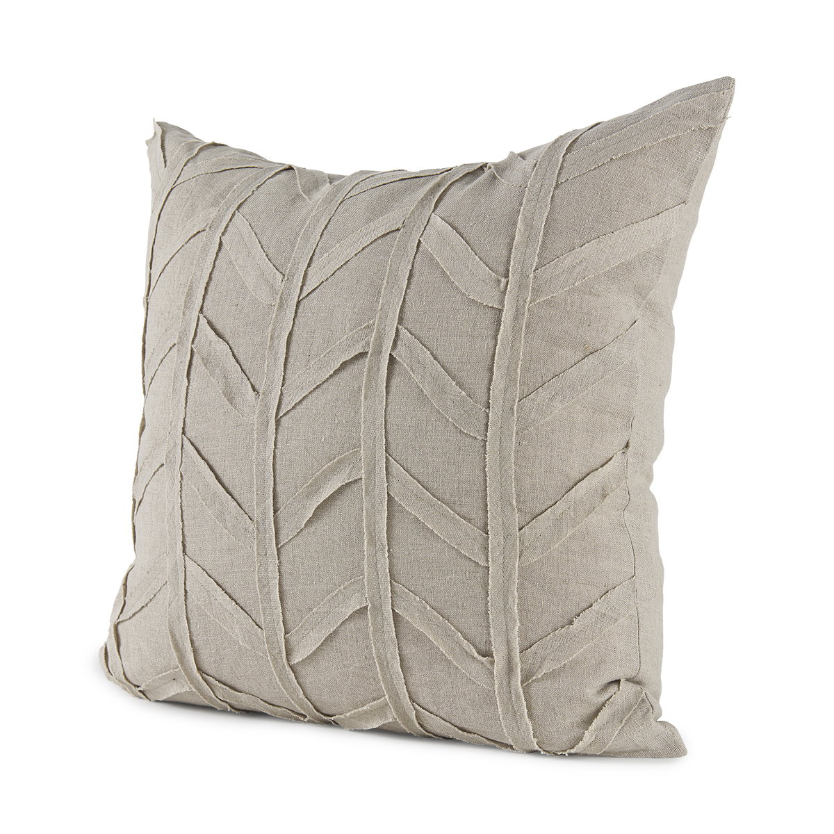 Ivivva 20L x 20W Beige Fabric Textured Decorative Pillow Cover, by Mercana, 20" length x 20" width x 0.2" height View 1