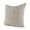 Ivivva 20x20 Beige Fabric Textured Pillow Cover, Decorative Pillow by Mercana, 20" length x 20" width x 0.2" height thumbnail 1