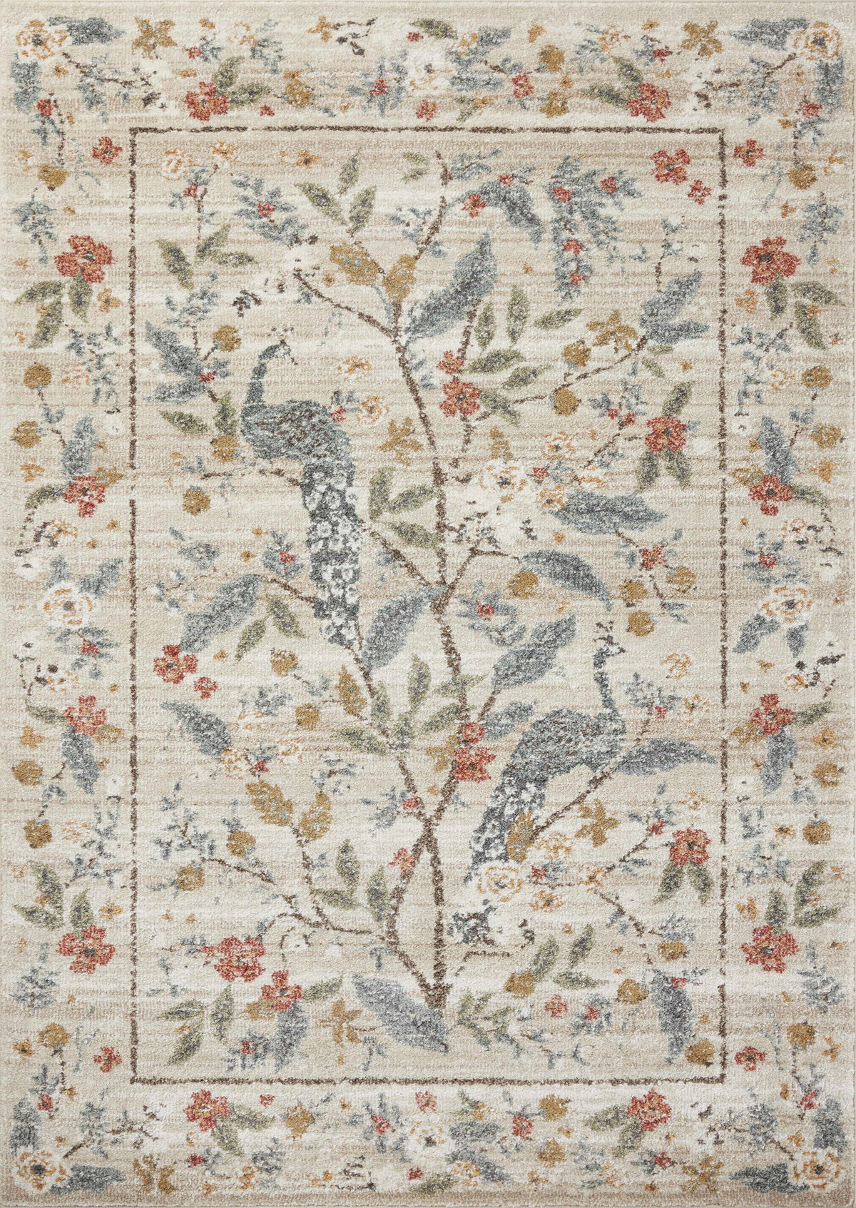 Rifle Paper Co. x Loloi Laurel Rug, 3'11" length x 5'7" width View 1