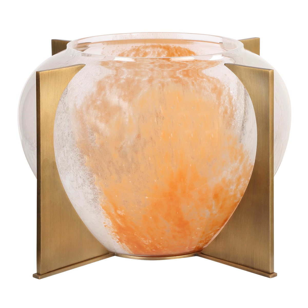 Amber Swirl Vase, by Uttermost, 12.25" width x 7.75" height x 12" depth View 4