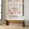 Wedged Ivory Fabric Bench, Benche by Uttermost, 59" width x 17" height x 19" depth thumbnail 4