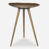 Lily Pad Antique Brass Accent Table, Side & End Table by Uttermost, 16" width x 21" height x 16" depth thumbnail 1