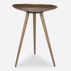Lily Pad Antique Brass Accent Table, Side & End Table by Uttermost, 16" width x 21" height x 16" depth thumbnail 1