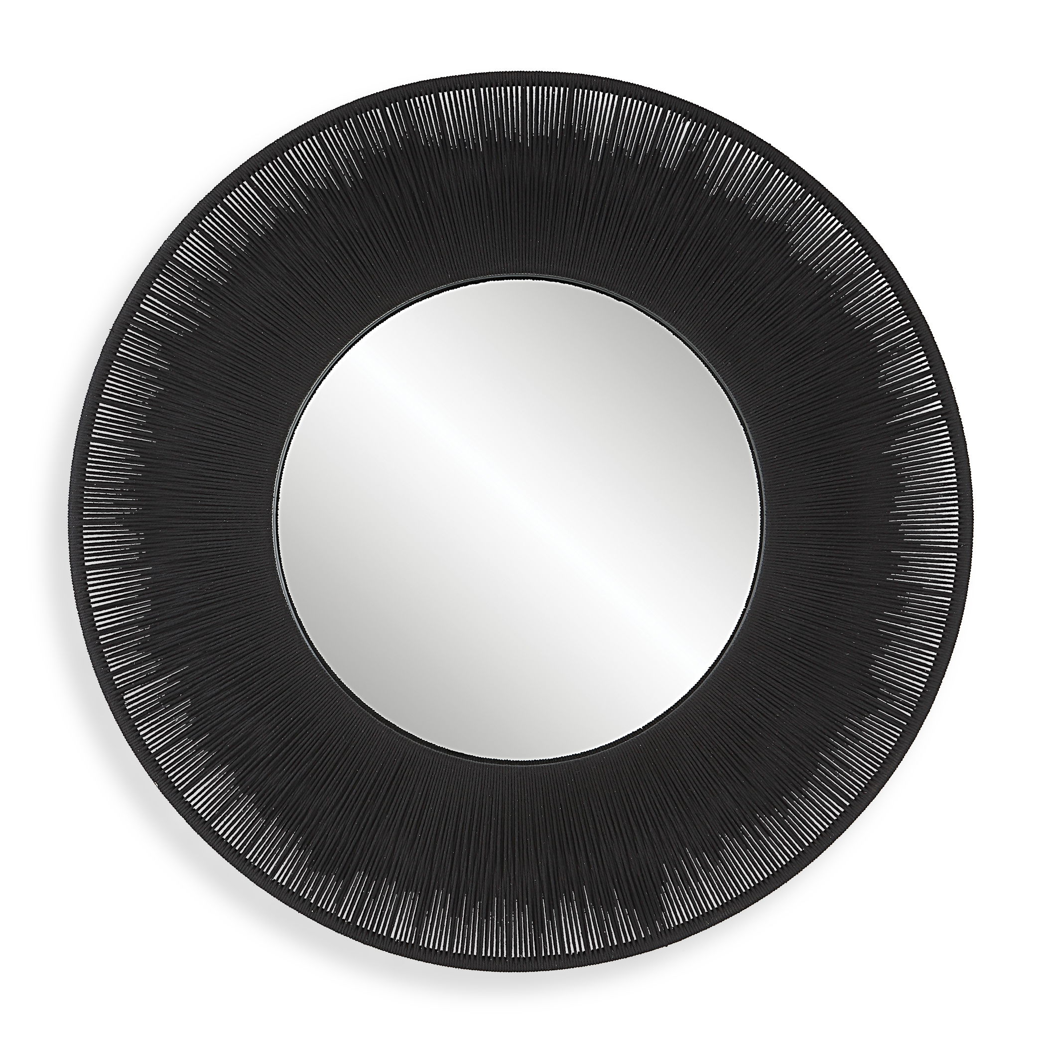 Sailor's Knot Black Round Mirror large image 