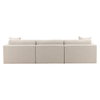 Erica Chaise Sectional Taupe, Sectional Sofa by Dovetail, 116.75" width x 24.5" height x 63.75" depth thumbnail 4