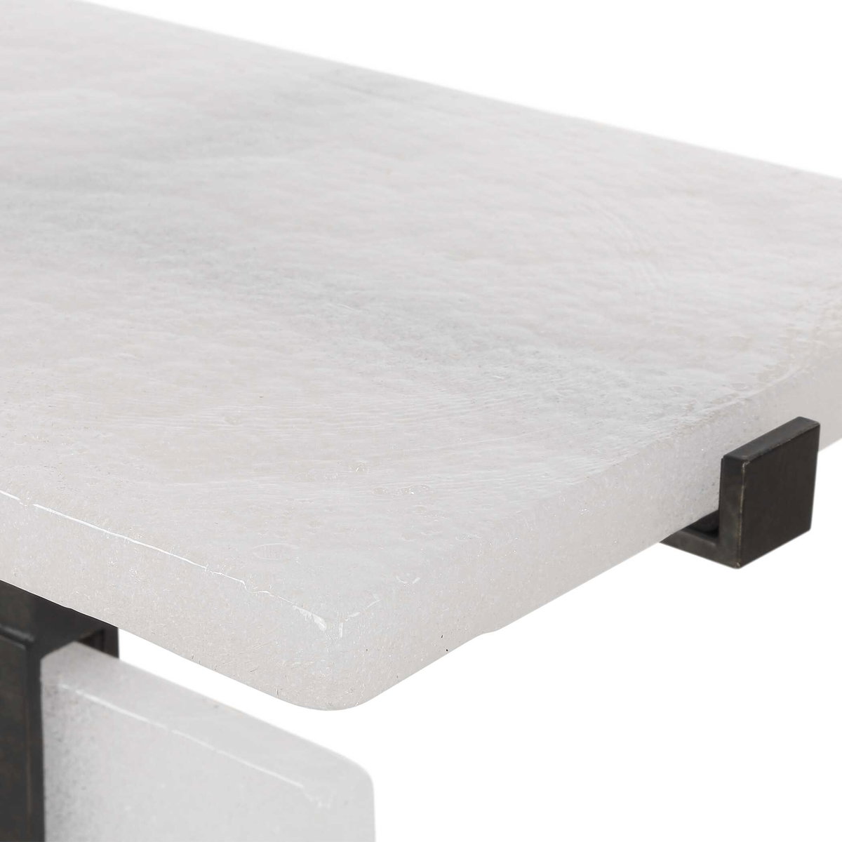 Elements Bubble Glass Accent Table, Side & End Table by Uttermost, 16.5" width x 24" height x 10.5" depth View 7