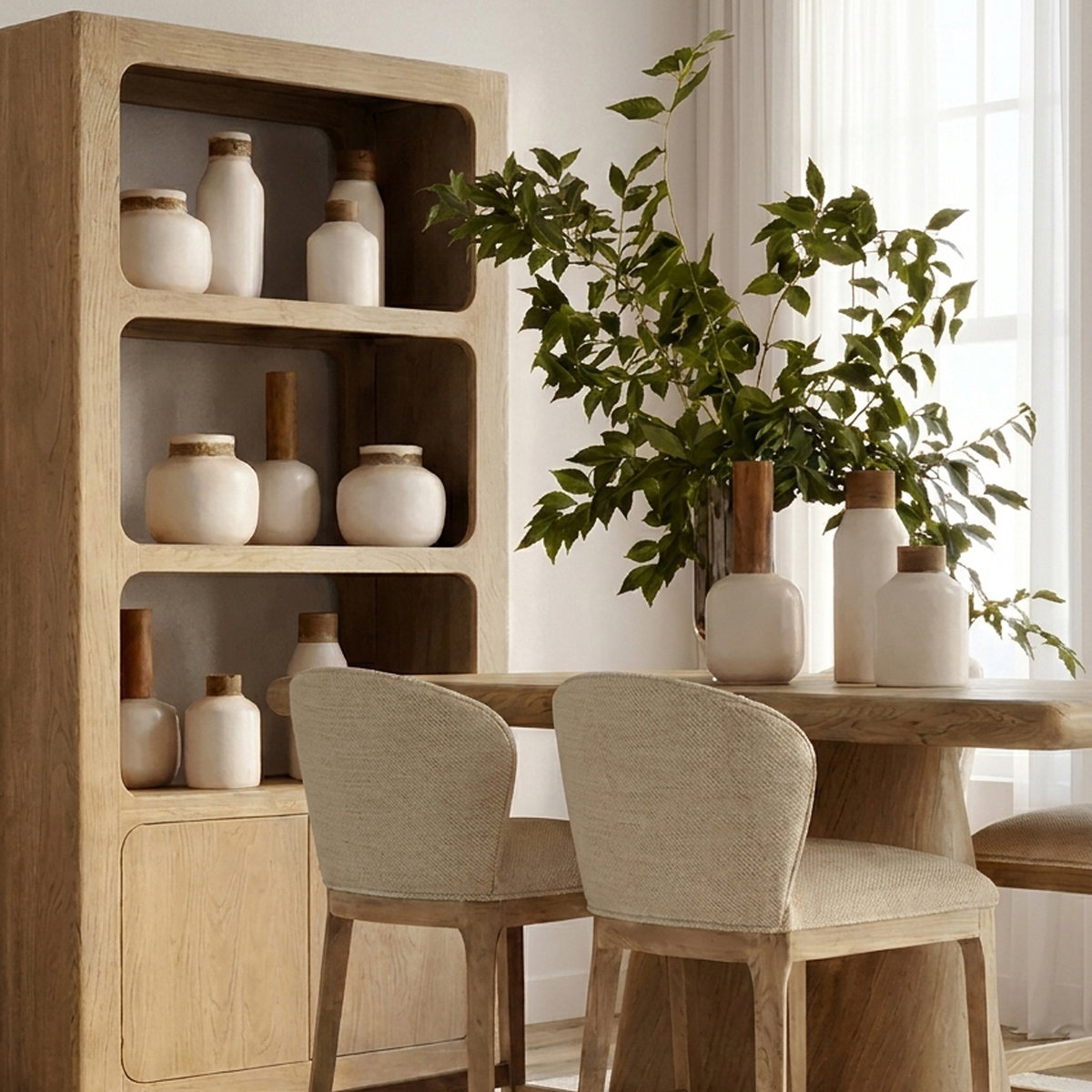 Leandra Bookcase Weathered Natural, Shelving & Bookcase by Dovetail, 43" width x 83" height x 19" depth View 9