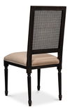 Cane Back Side Chair, Nero, Toffee, Dining Chair by Sarreid, 20" length x 20" width x 40" height thumbnail 11