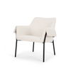 Brently Accent Chair with Cream Boucle Fabric & Matte Black Metal Legs thumbnail 0
