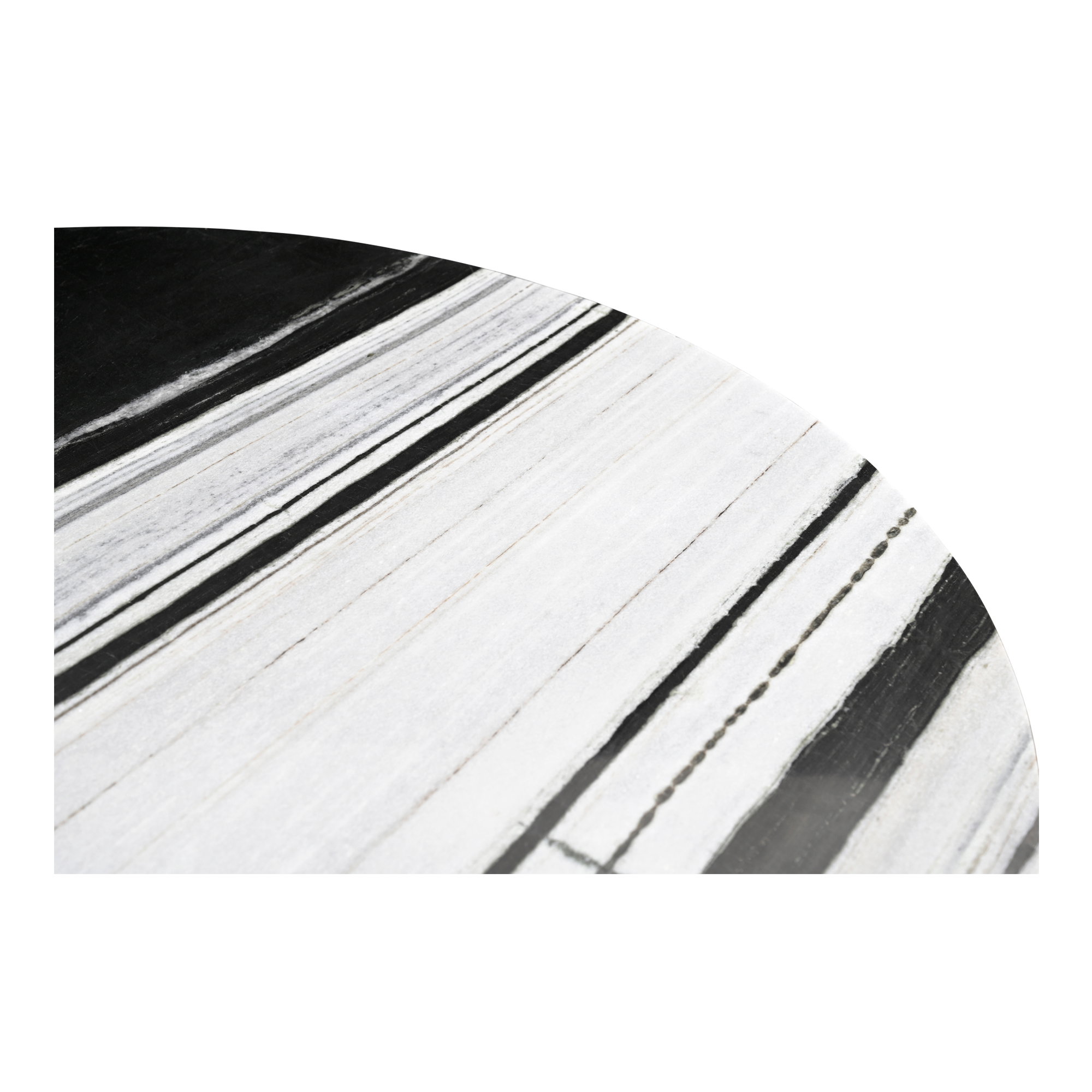 Celia Round Dining Table Panda Marble, by Moe's Home, 48" width x 30" height x 48" depth View 5