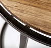 Glover (Set of 3) 20L x 20W Brown Wood Round Top with Metal Nesting Accent Tables, Side & End Table by Mercana, 20.08" length x 20.08" width x 26.38" height thumbnail 11