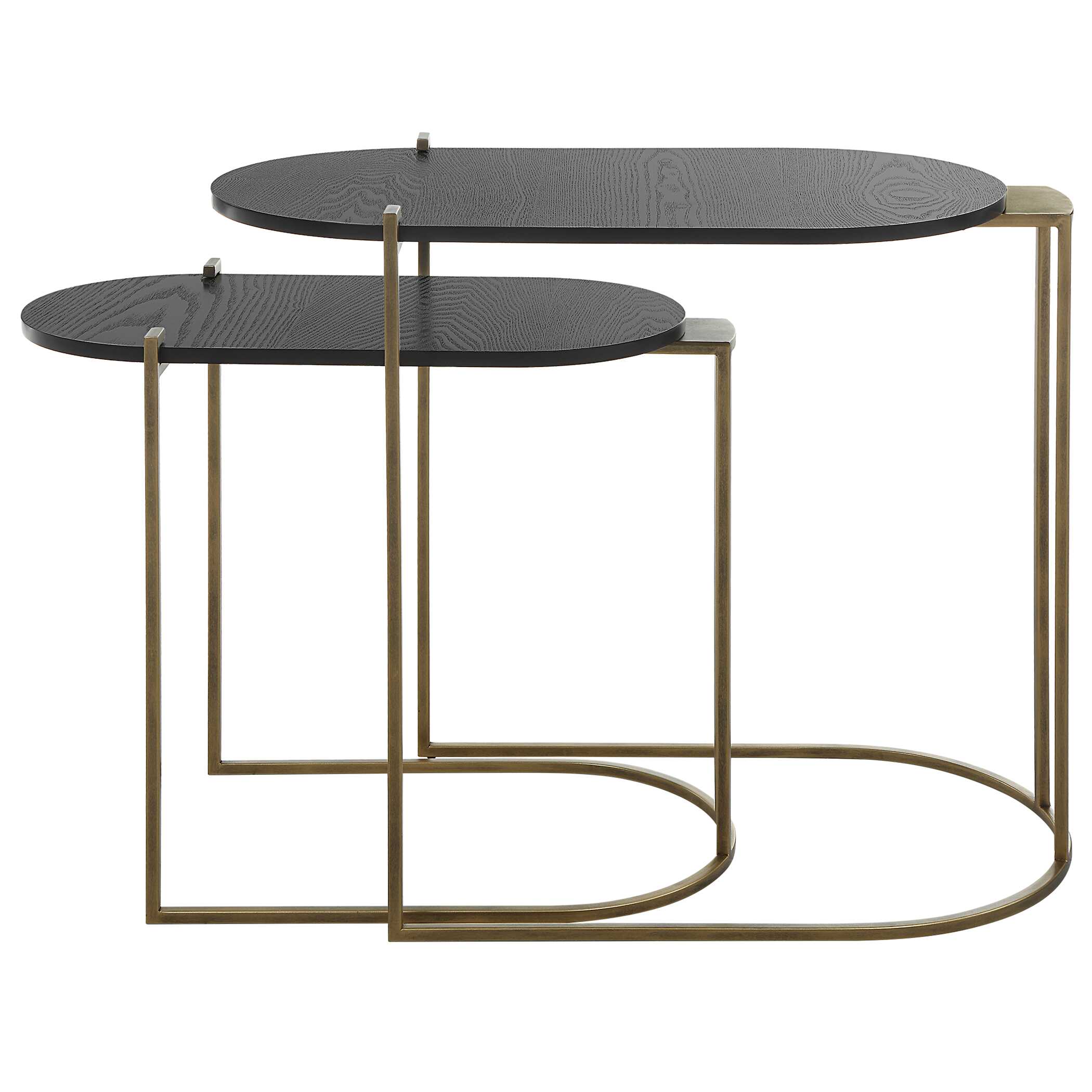 Aztec Wood Nesting Tables Set/2 large image 