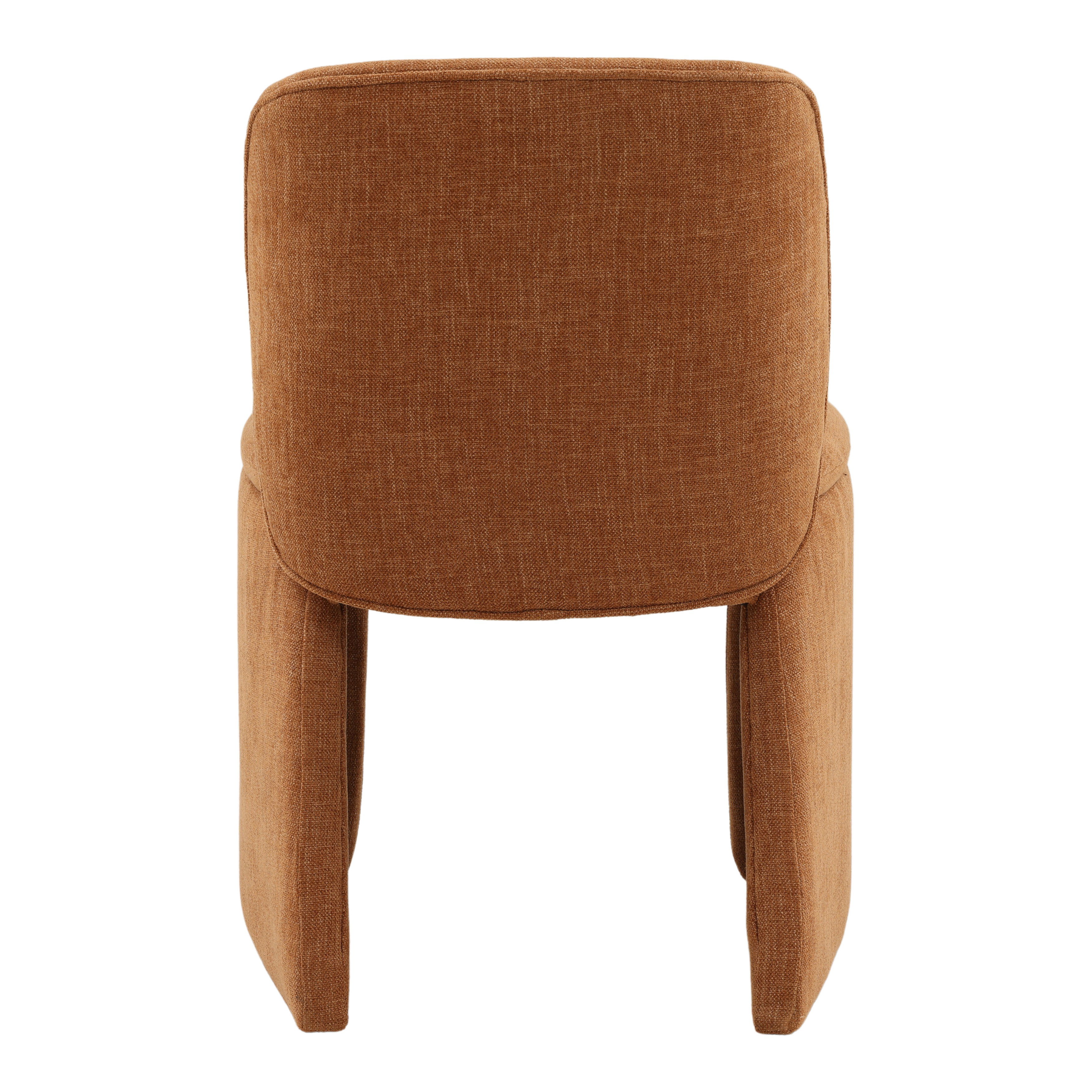 Kurt Dining Chair Terracotta, by Dovetail, 21" width x 32.25" height x 23.5" depth View 4
