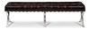 Catalunya Long Bench, Dark Brown, Seating by Sarreid, 60" length x 15" width x 17.5" height thumbnail 2