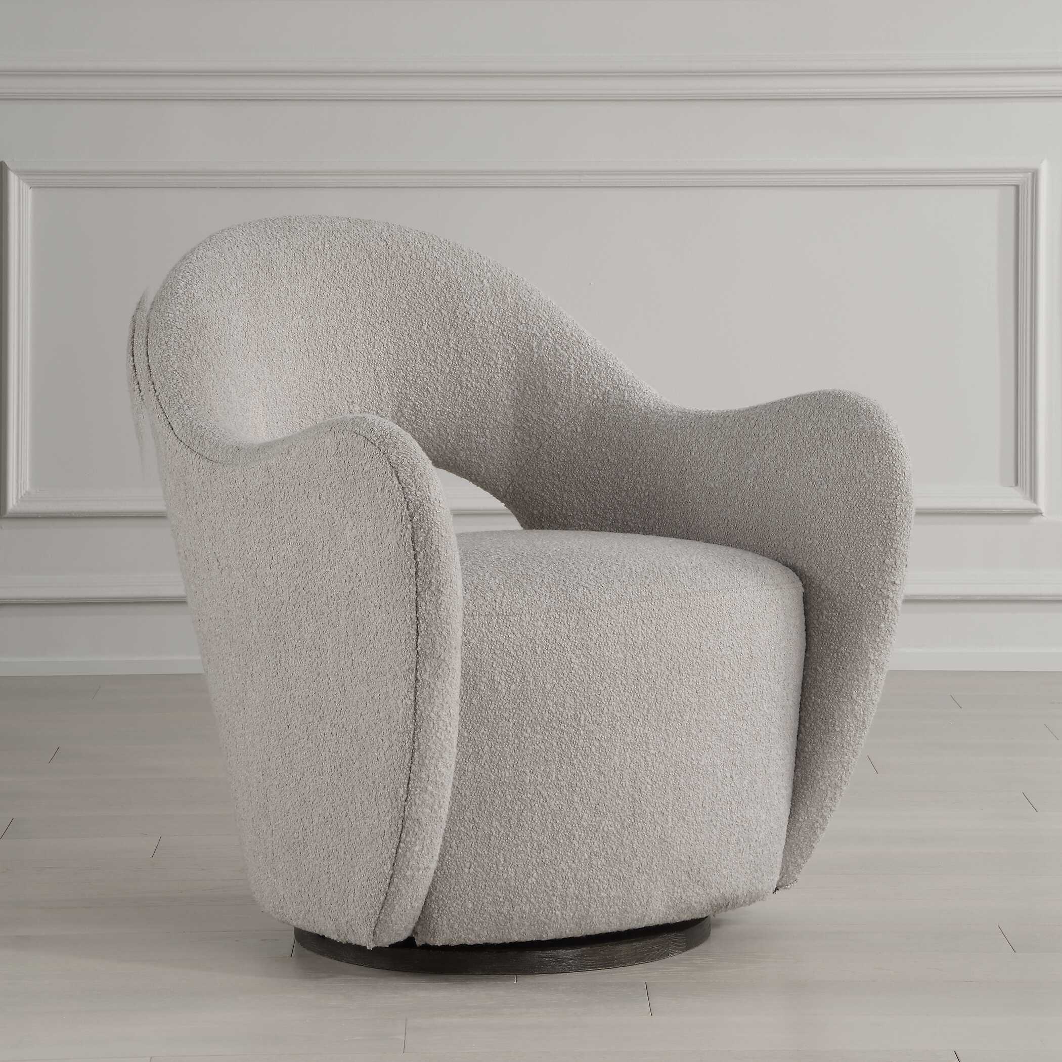 Wander Fabric Swivel Chair, Furniture by Uttermost, 28.25" width x 32.75" height x 33.5" depth View 4