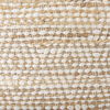 Ekani  Cream/Beige Cotton Pouf, Ottoman by Mercana, 16" length x 16" width x 16" height thumbnail 3