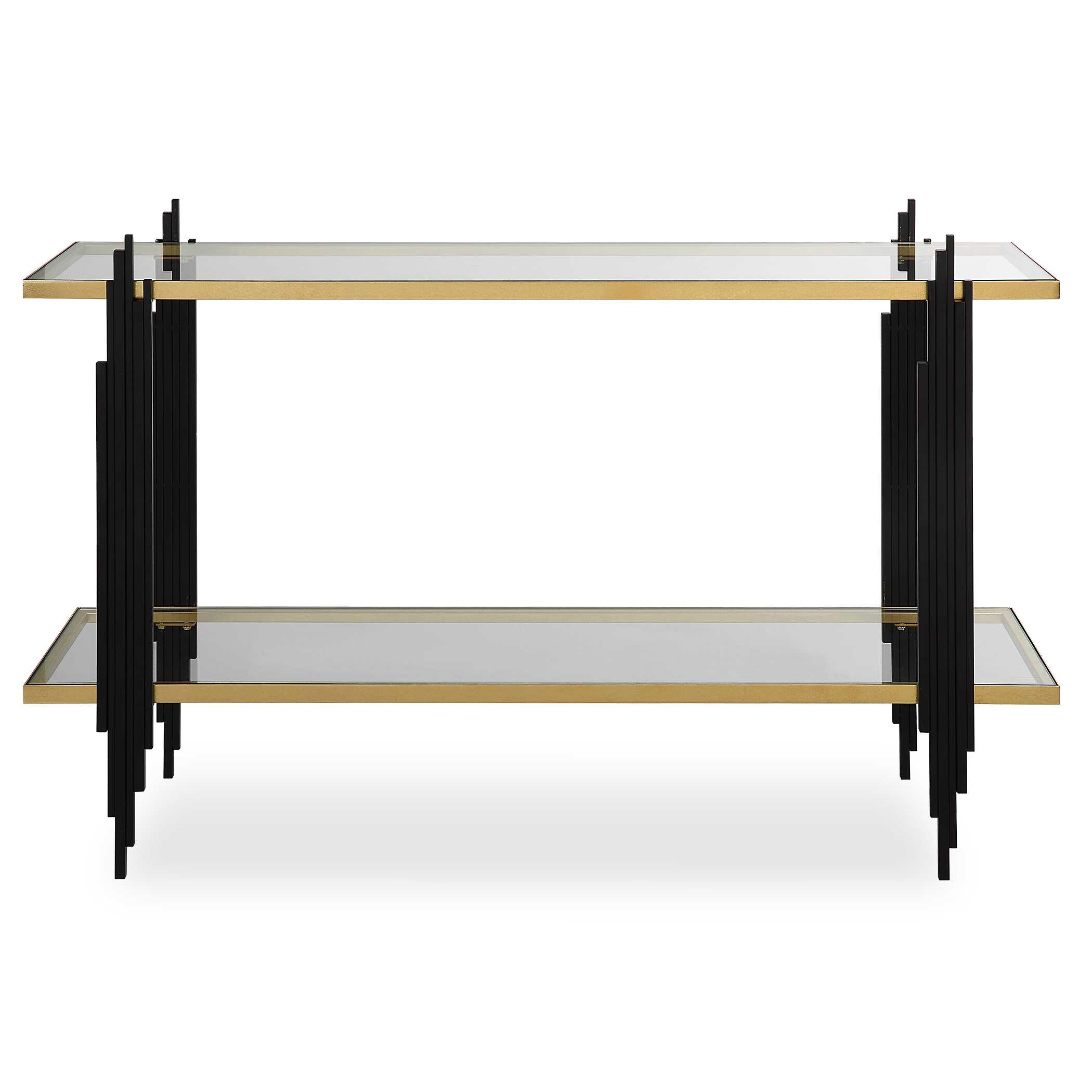 Empire Cityscape Console Table, Furniture by Uttermost, 52" width x 33.87" height x 13" depth View 1