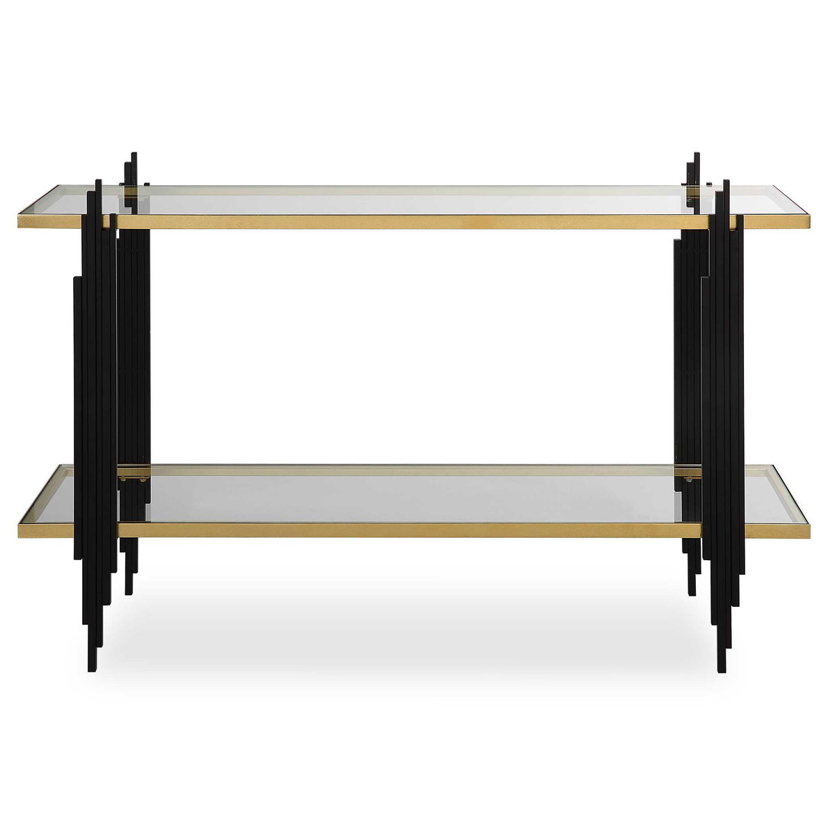 Empire Cityscape Console Table, Furniture by Uttermost, 52" width x 33.87" height x 13" depth View 1