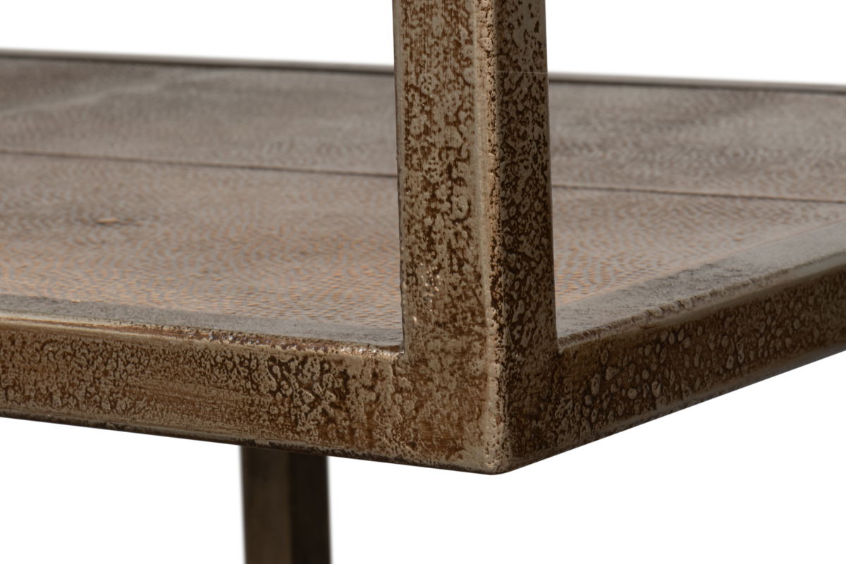 Cullum Shagreen Console  Tawny Brown, by Sarreid, 1'2" length x 5'11" width x 2'9" height View 4